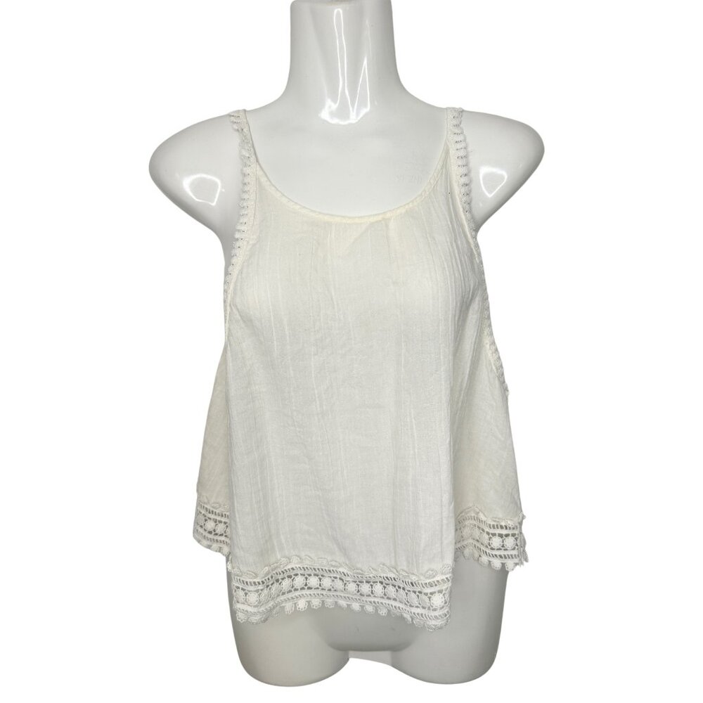Azure Skies | Aritzia Cream Boho 100% Cotton Top Small